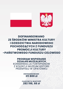 Dofinansowanie ze środków Ministra Kultury Dofinansowanie ze środków Ministra Kultury